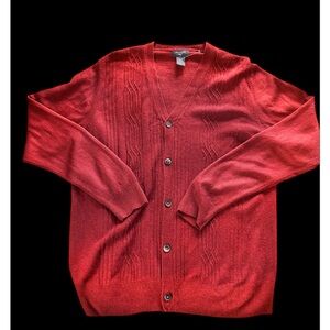 Dockers Sz Large Burgundy Cardigan Button Down Sweater